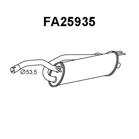 Silencieux arrière VENEPORTE