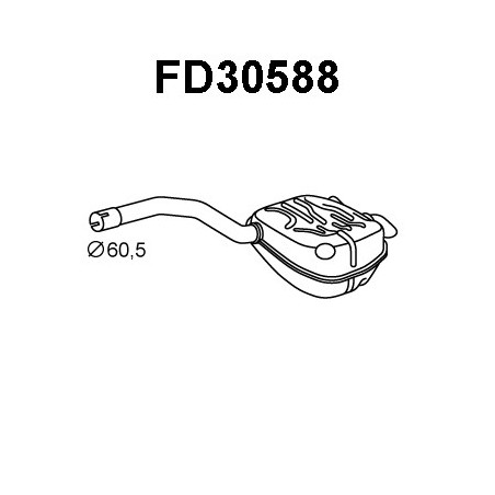 Silencieux arrière VENEPORTE
