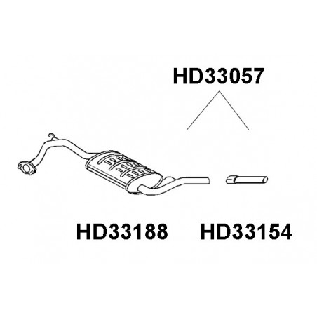 Silencieux arrière VENEPORTE