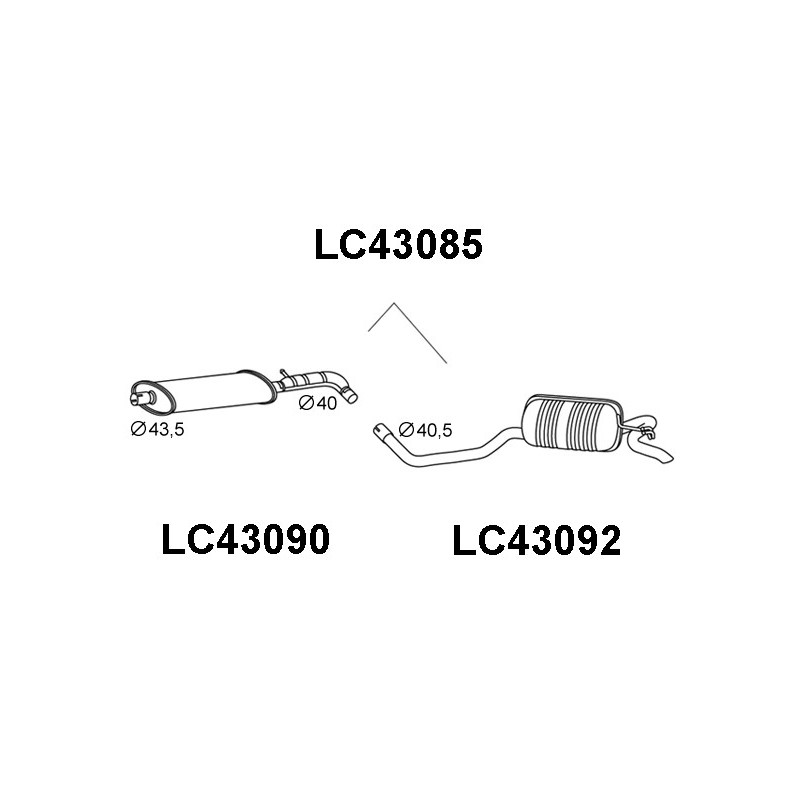 Silencieux arrière VENEPORTE