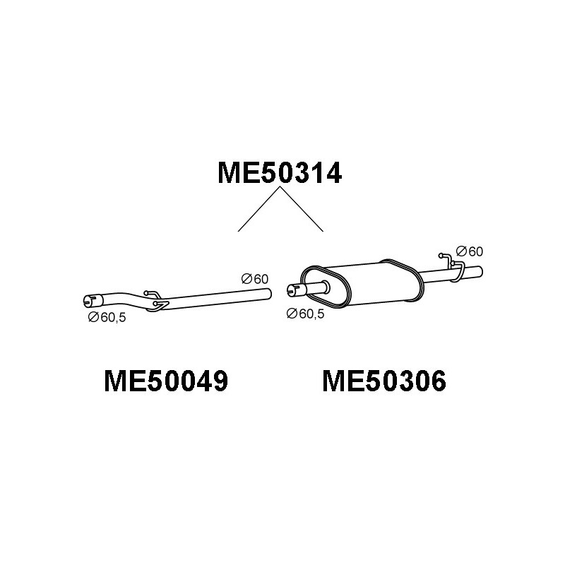 Silencieux intermédiaire VENEPORTE