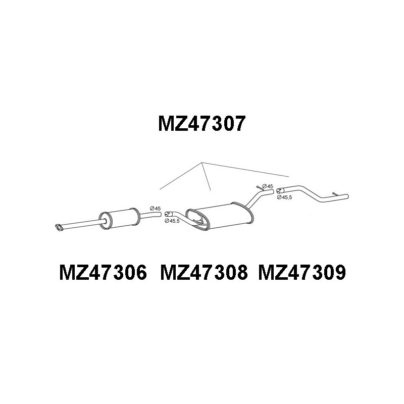 Silencieux arrière VENEPORTE