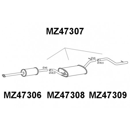 Silencieux arrière VENEPORTE