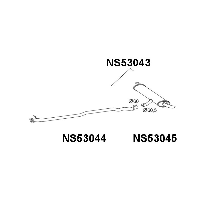 Silencieux arrière VENEPORTE