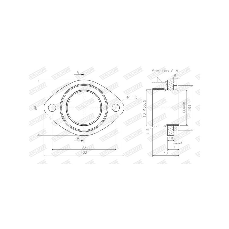 Tuyau d'échappement WALKER