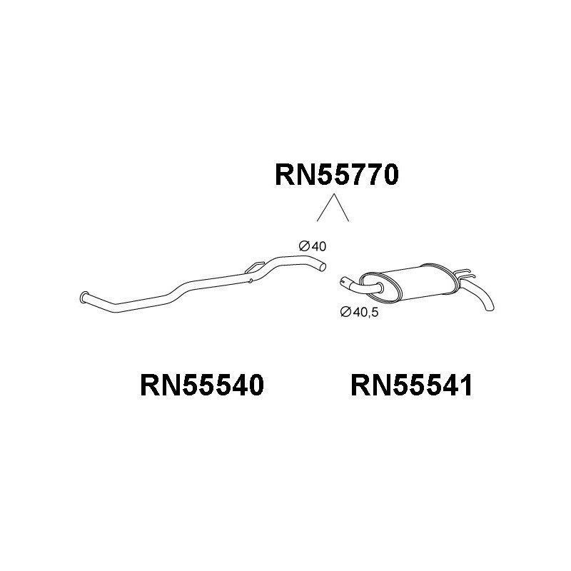 Silencieux arrière VENEPORTE