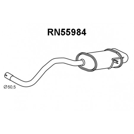 Silencieux arrière VENEPORTE