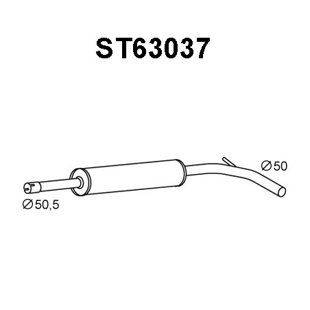 Silencieux intermédiaire VENEPORTE
