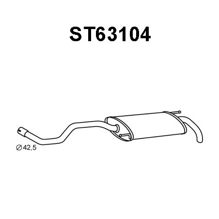 Silencieux arrière VENEPORTE