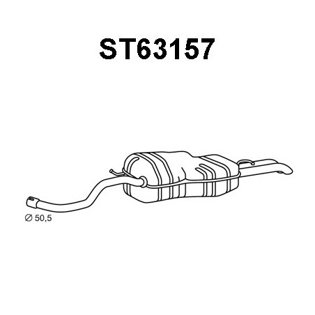 Silencieux arrière VENEPORTE
