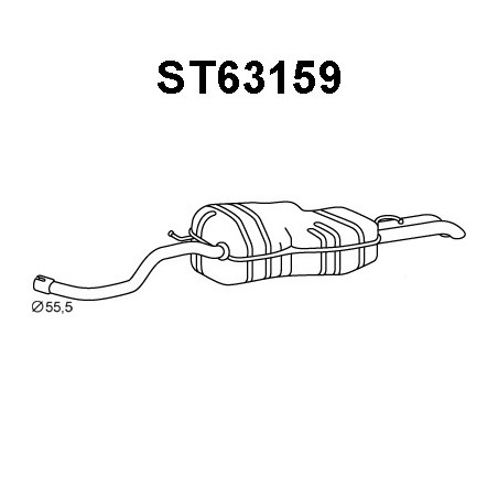 Silencieux arrière VENEPORTE