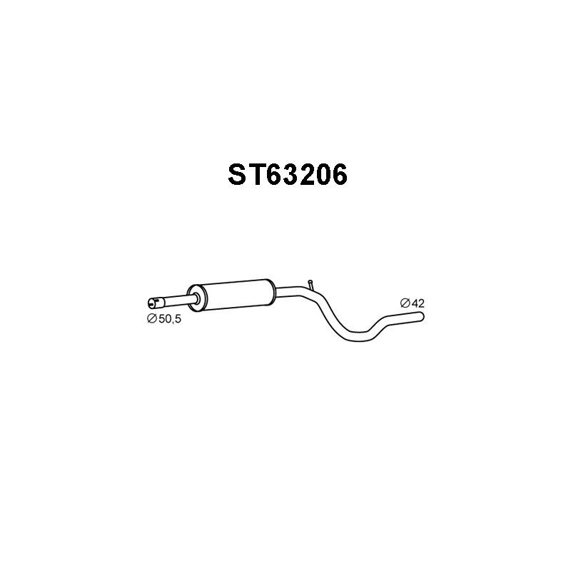 Silencieux intermédiaire VENEPORTE