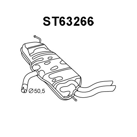 Silencieux arrière VENEPORTE