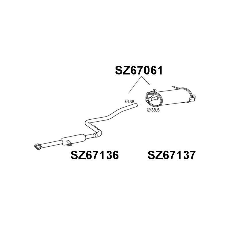 Silencieux arrière VENEPORTE