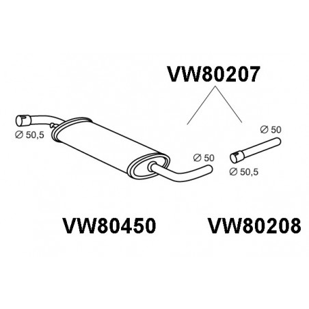 Silencieux intermédiaire VENEPORTE