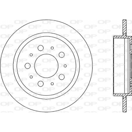 Jeu de 2 disques de frein OPEN PARTS