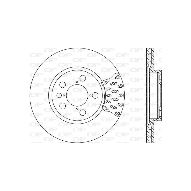 Jeu de 2 disques de frein OPEN PARTS