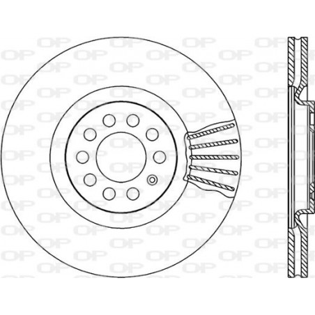 Jeu de 2 disques de frein OPEN PARTS