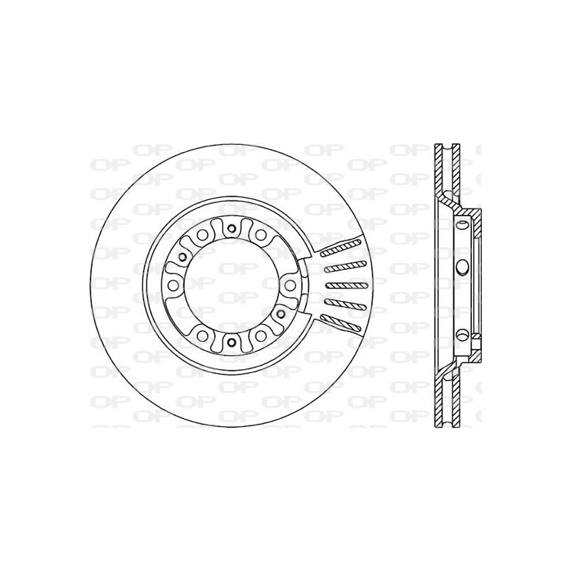 Jeu de 2 disques de frein OPEN PARTS