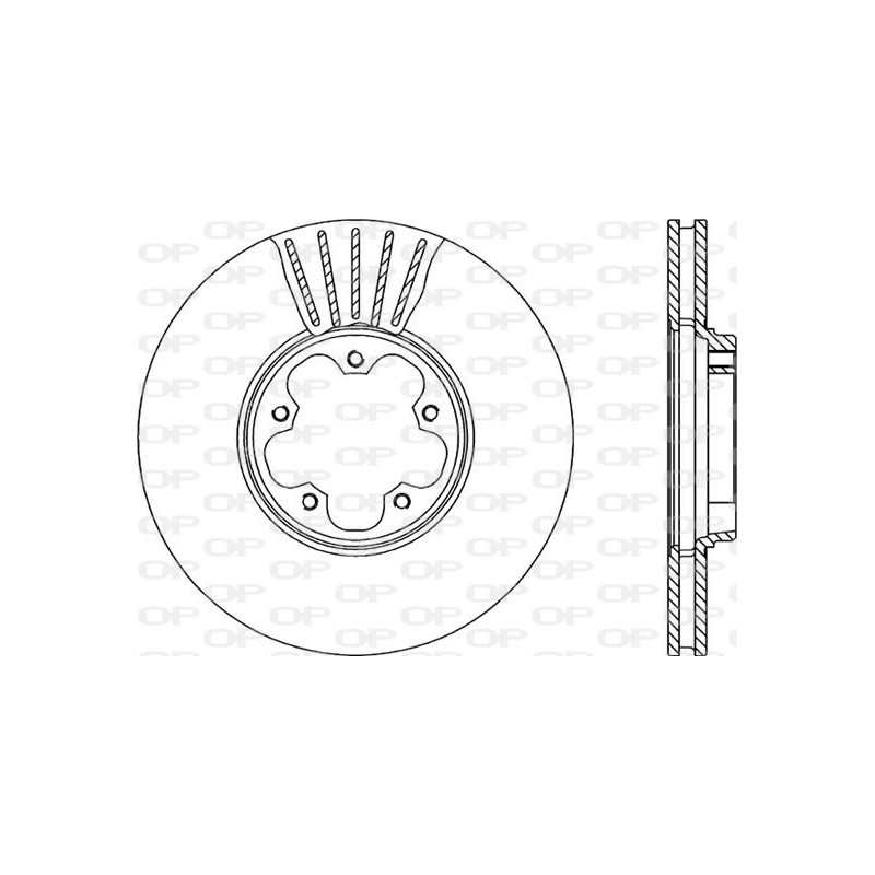 Jeu de 2 disques de frein OPEN PARTS