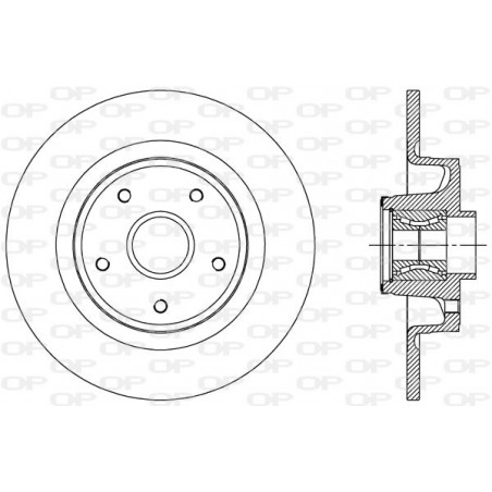 Jeu de 2 disques de frein OPEN PARTS