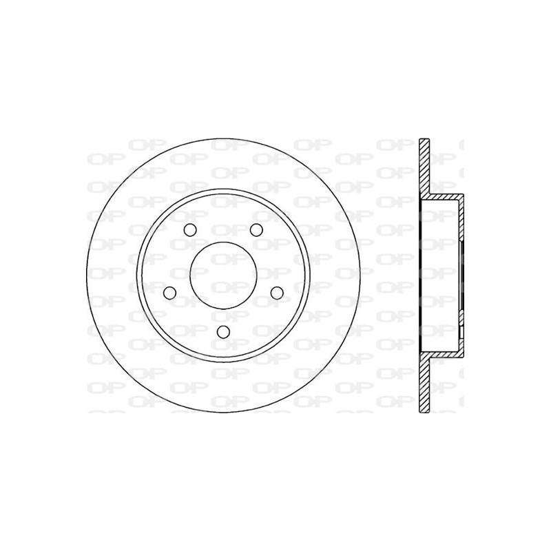 Jeu de 2 disques de frein OPEN PARTS