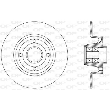Jeu de 2 disques de frein OPEN PARTS