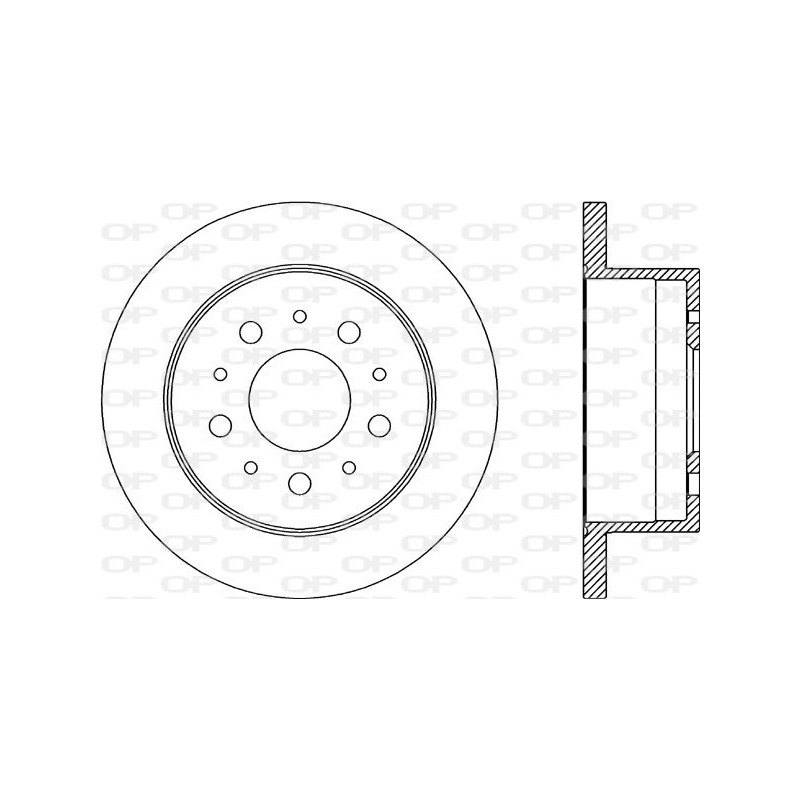 Jeu de 2 disques de frein OPEN PARTS