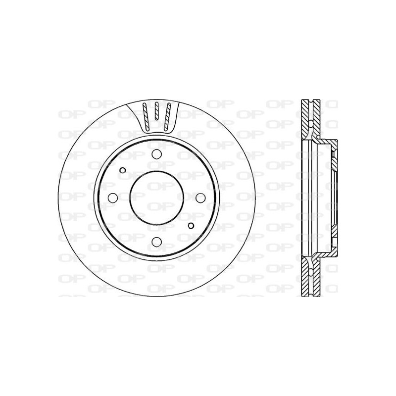 Jeu de 2 disques de frein OPEN PARTS