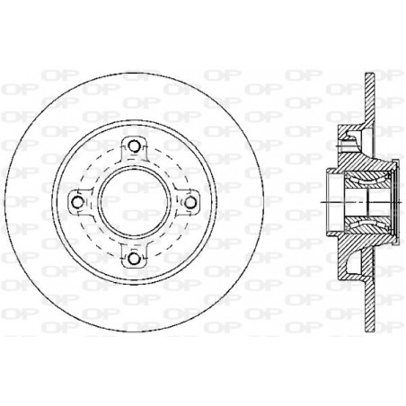 Jeu de 2 disques de frein OPEN PARTS