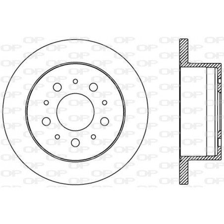 Jeu de 2 disques de frein OPEN PARTS