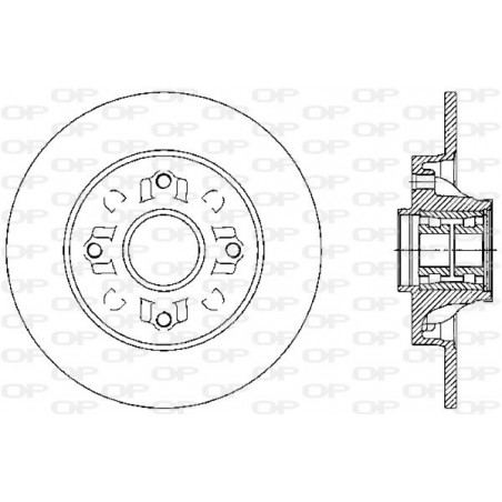 Jeu de 2 disques de frein OPEN PARTS