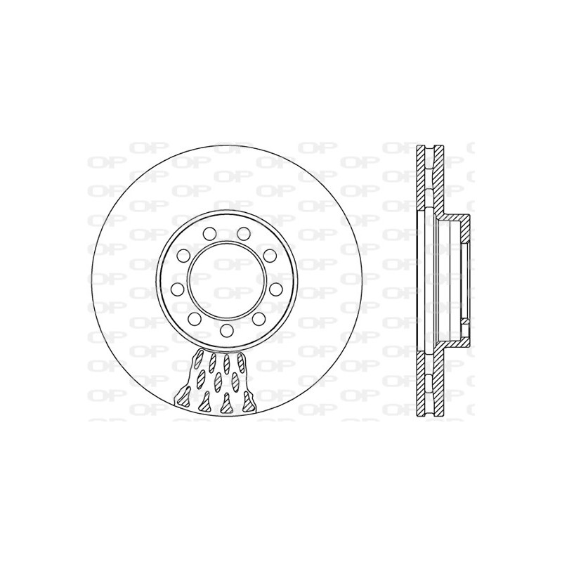 Jeu de 2 disques de frein OPEN PARTS