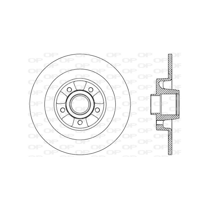 Jeu de 2 disques de frein OPEN PARTS