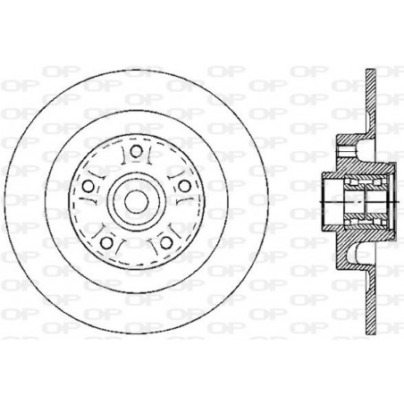 Jeu de 2 disques de frein OPEN PARTS