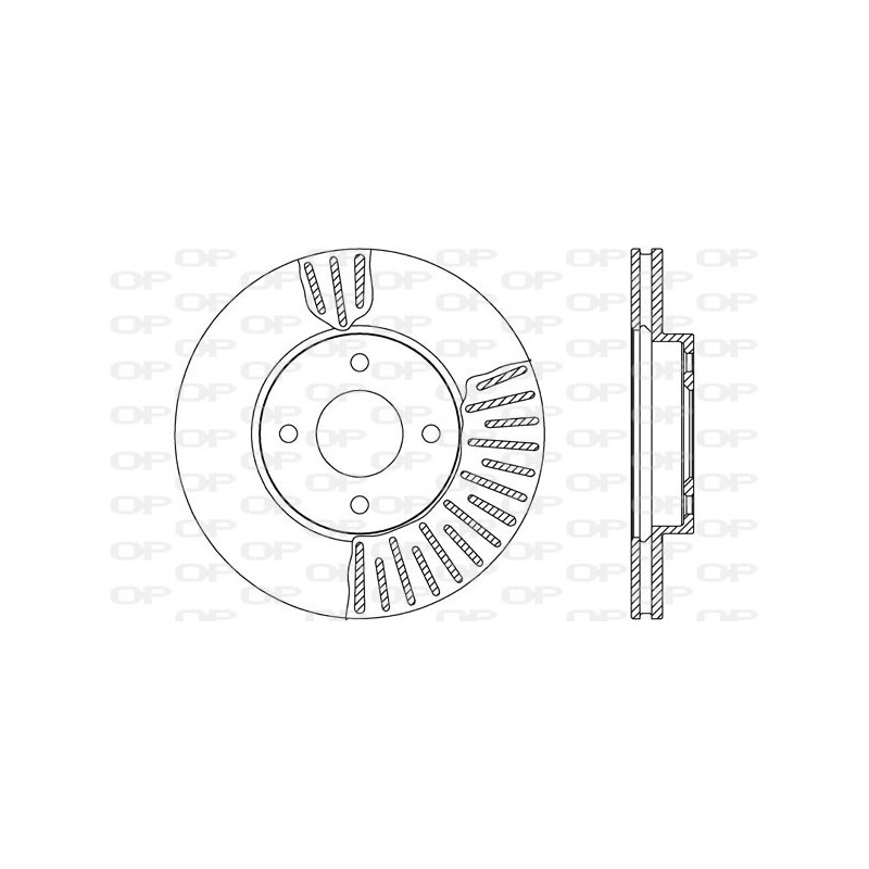Jeu de 2 disques de frein OPEN PARTS
