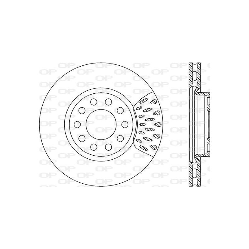 Jeu de 2 disques de frein OPEN PARTS