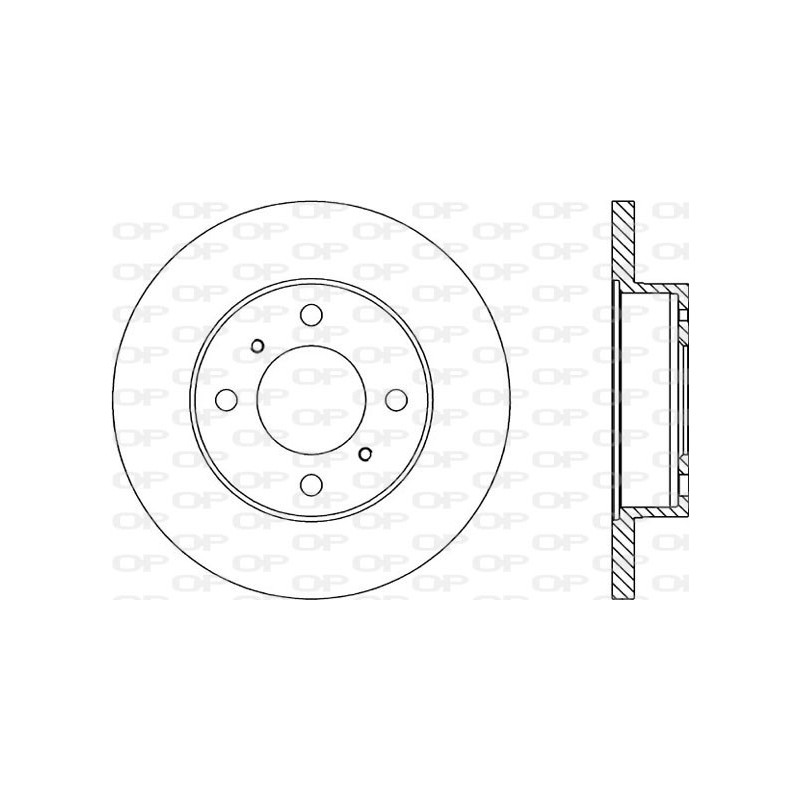 Jeu de 2 disques de frein OPEN PARTS