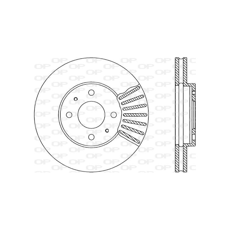Jeu de 2 disques de frein OPEN PARTS