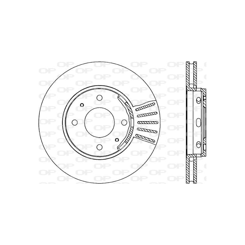 Jeu de 2 disques de frein OPEN PARTS