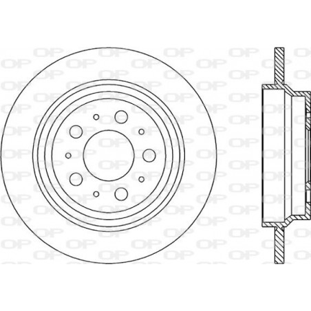 Jeu de 2 disques de frein OPEN PARTS