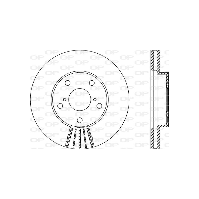 Jeu de 2 disques de frein OPEN PARTS