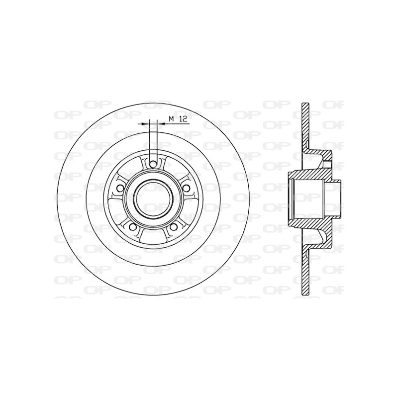 Jeu de 2 disques de frein OPEN PARTS