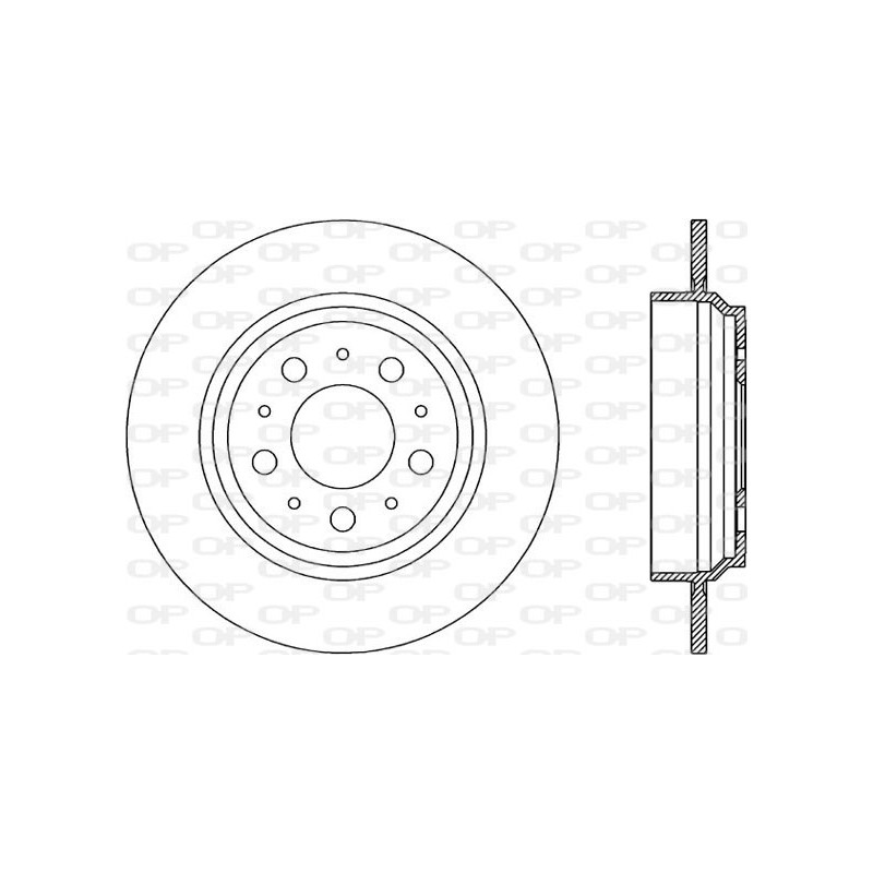 Jeu de 2 disques de frein OPEN PARTS