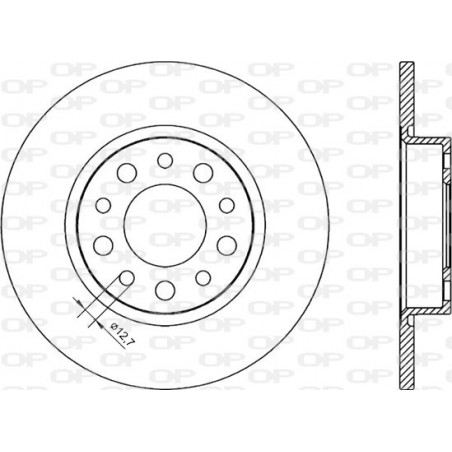 Jeu de 2 disques de frein OPEN PARTS