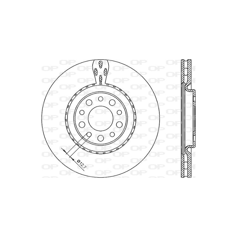 Jeu de 2 disques de frein OPEN PARTS