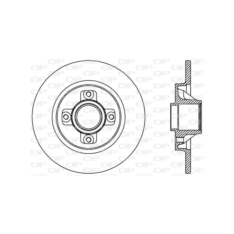 Jeu de 2 disques de frein OPEN PARTS