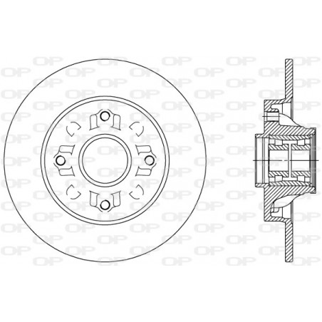 Jeu de 2 disques de frein OPEN PARTS