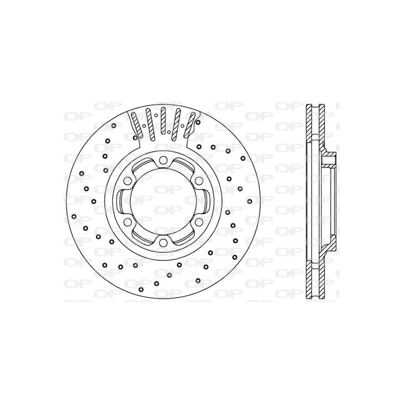 Jeu de 2 disques de frein OPEN PARTS