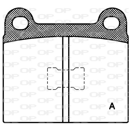 Jeu de quatre plaquettes de frein à disque OPEN PARTS
